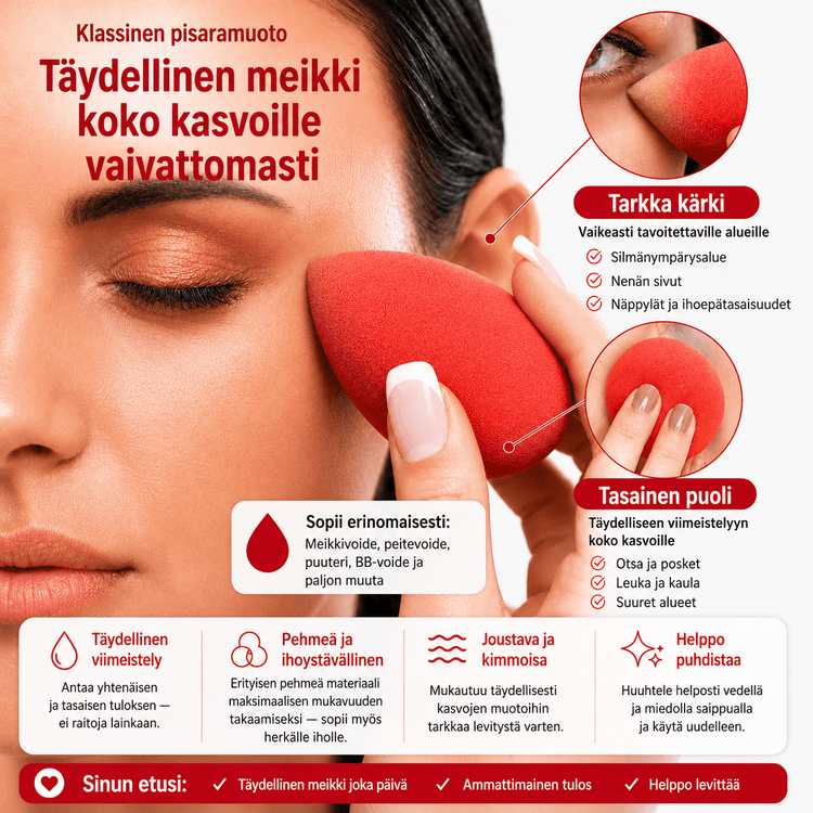 Meikkisieni – vedenkestävä Beauty Blender | Lateksiton